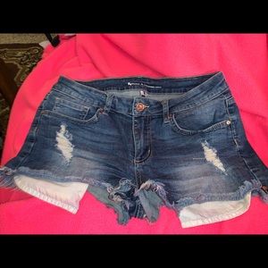 Large cut off jean shorts